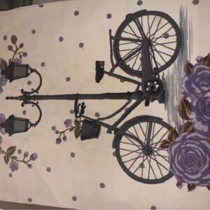 Vintage Bicycle rug lilac